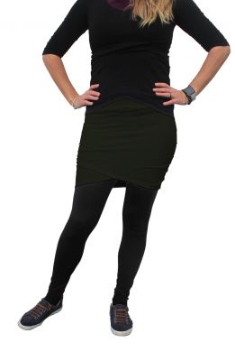 Dámská překřížená sukně - Černá | XS, S, M, L, XL, XXL