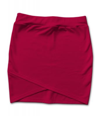 Dámská překřížená sukně - Rubínově červená Mavatex