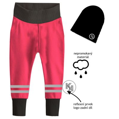 Softshellové kalhoty BASIC- fluo růžová vyrobeno v ČR