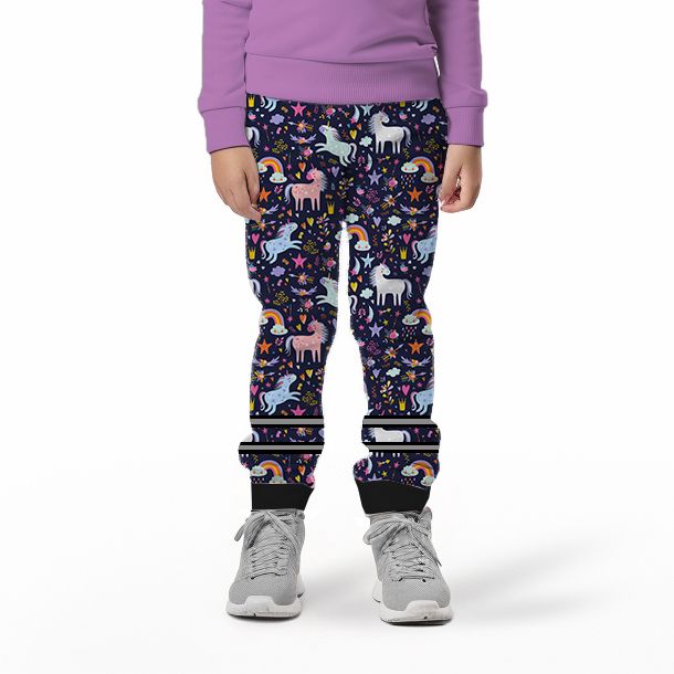 Dětské softhellové kalhoty s jednorožci