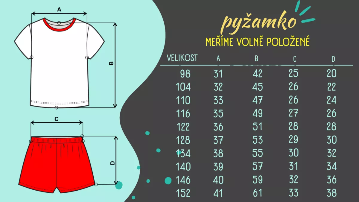 velikostní tabulka dětské oblečení kukýna