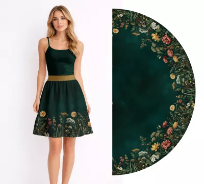 Dámská půlkolová sukně - Herbal vyrobeno v ČR Dámská půlkolová sukně - Herbal vyrobeno v ČR