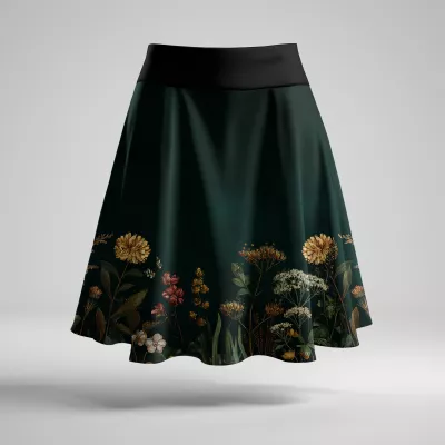 Dámská půlkolová sukně - Herbal | XS, S, M, L, XL