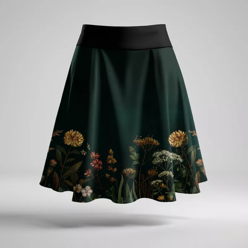 Dámská půlkolová sukně - Herbal vyrobeno v ČR