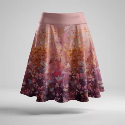 Dámská půlkolová sukně - Pastelové bejlí | XS, S, M, L, XL