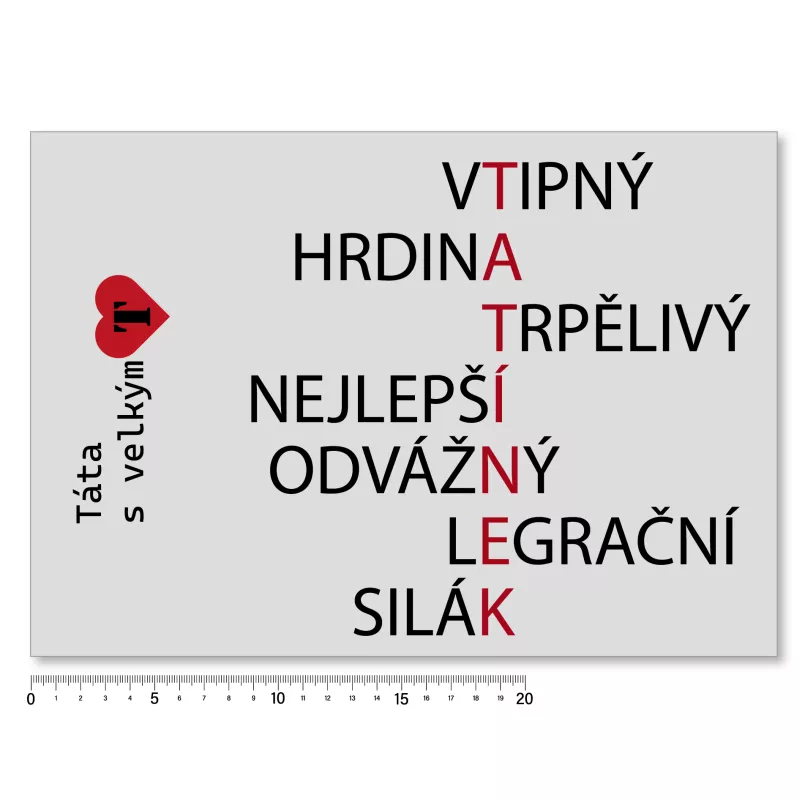 Levné nažehlovací obrázky - tatínek vyrobeno v ČR