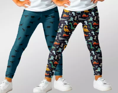 Set dvou kusů legín z příjemného Milk silk úpletu - stromečky a autíčka | 104 (2ks), 110 (2ks), 116 (2ks), 122 (2ks), 128 (2ks), 134 (2ks), 140 (2ks), 146 (2ks), 98 (2ks)
